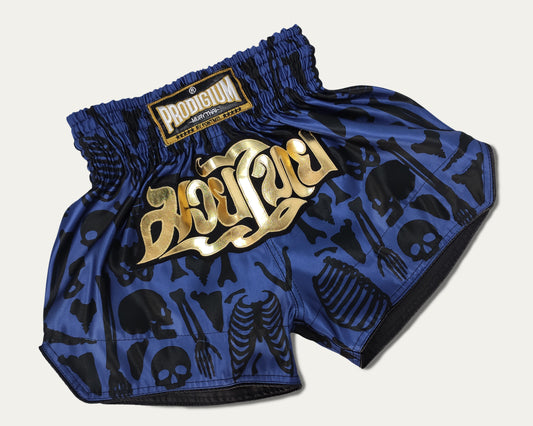 Short Muay Thai Skull Azul