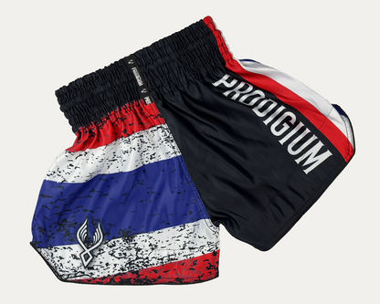 Short Muay Thai Thai Flag Negro