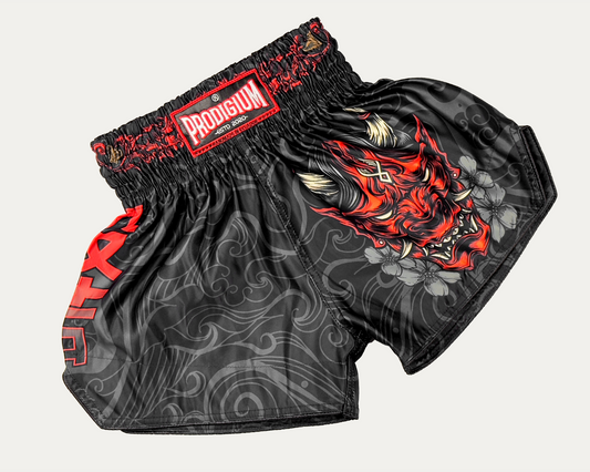 Short Muay Thai Hannya Negro